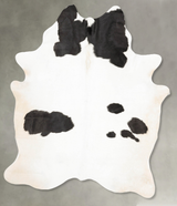 Black and White XX-Large Brazilian Cowhide Rug 8'1"H x 6'5"W #B27604 by Hudson Hides