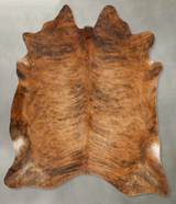 Medium Brindle X-Large Brazilian Cowhide Rug 7'3"H x 6'10"W #B27610 by Hudson Hides