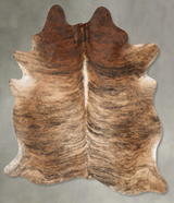 Medium Brindle XX-Large Brazilian Cowhide Rug 7'9"H x 6'7"W #B27614 by Hudson Hides
