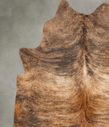 Medium Brindle XX-Large Brazilian Cowhide Rug 8'5"H x 7'3"W #B27639 by Hudson Hides