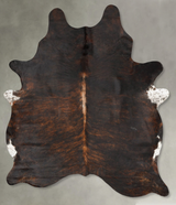 Dark Brindle X-Large Brazilian Cowhide Rug 7'9"H x 5'11"W #B27645 by Hudson Hides