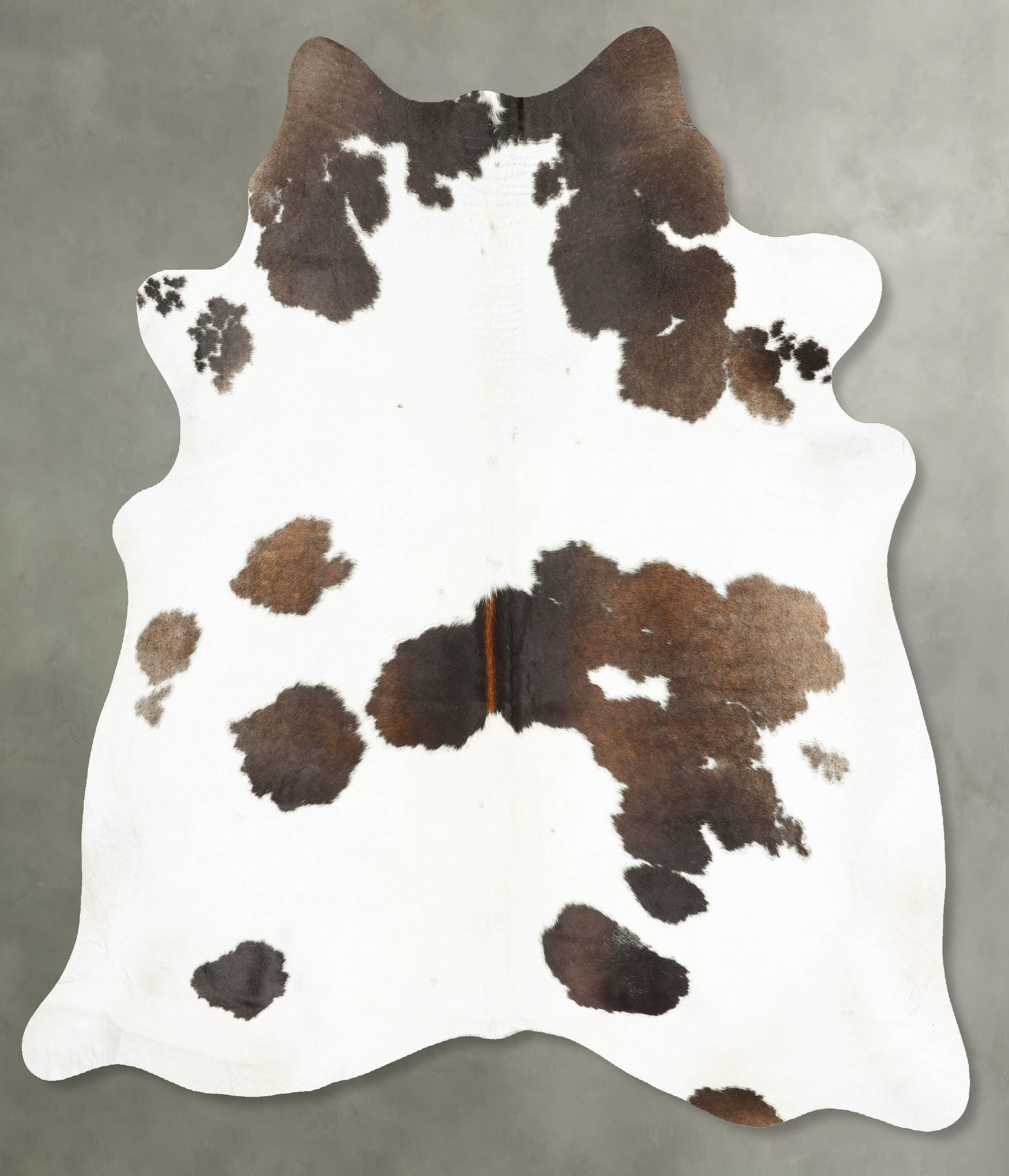 Chocolate and White Cowhide Rug #B27650