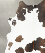 Chocolate and White XX-Large Brazilian Cowhide Rug 7'5"H x 6'10"W #B27650 by Hudson Hides