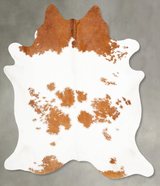 Brown and White XX-Large Brazilian Cowhide Rug 8'5"H x 7'2"W #B27651 by Hudson Hides