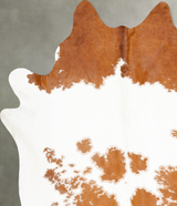 Brown and White XX-Large Brazilian Cowhide Rug 8'5"H x 7'2"W #B27651 by Hudson Hides