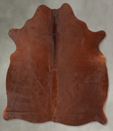 Solid Brown Large Brazilian Cowhide Rug 6'0"H x 5'3"W #B27669 by Hudson Hides