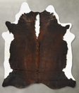 Chocolate and White XX-Large Brazilian Cowhide Rug 8'0"H x 6'3"W #B27674 by Hudson Hides