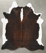 Chocolate and White XX-Large Brazilian Cowhide Rug 8'0"H x 6'3"W #B27674 by Hudson Hides