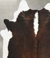 Chocolate and White XX-Large Brazilian Cowhide Rug 8'0"H x 6'3"W #B27674 by Hudson Hides