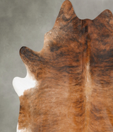Medium Brindle XX-Large Brazilian Cowhide Rug 7'10"H x 7'1"W #B27680 by Hudson Hides