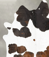 Chocolate and White XX-Large Brazilian Cowhide Rug 9'0"H x 7'5"W #B27682 by Hudson Hides
