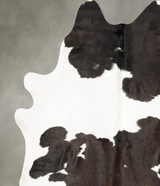 Chocolate and White XX-Large Brazilian Cowhide Rug 8'2"H x 6'10"W #B27683 by Hudson Hides