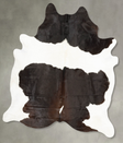 Chocolate and White XX-Large Brazilian Cowhide Rug 8'1"H x 6'11"W #B27691 by Hudson Hides