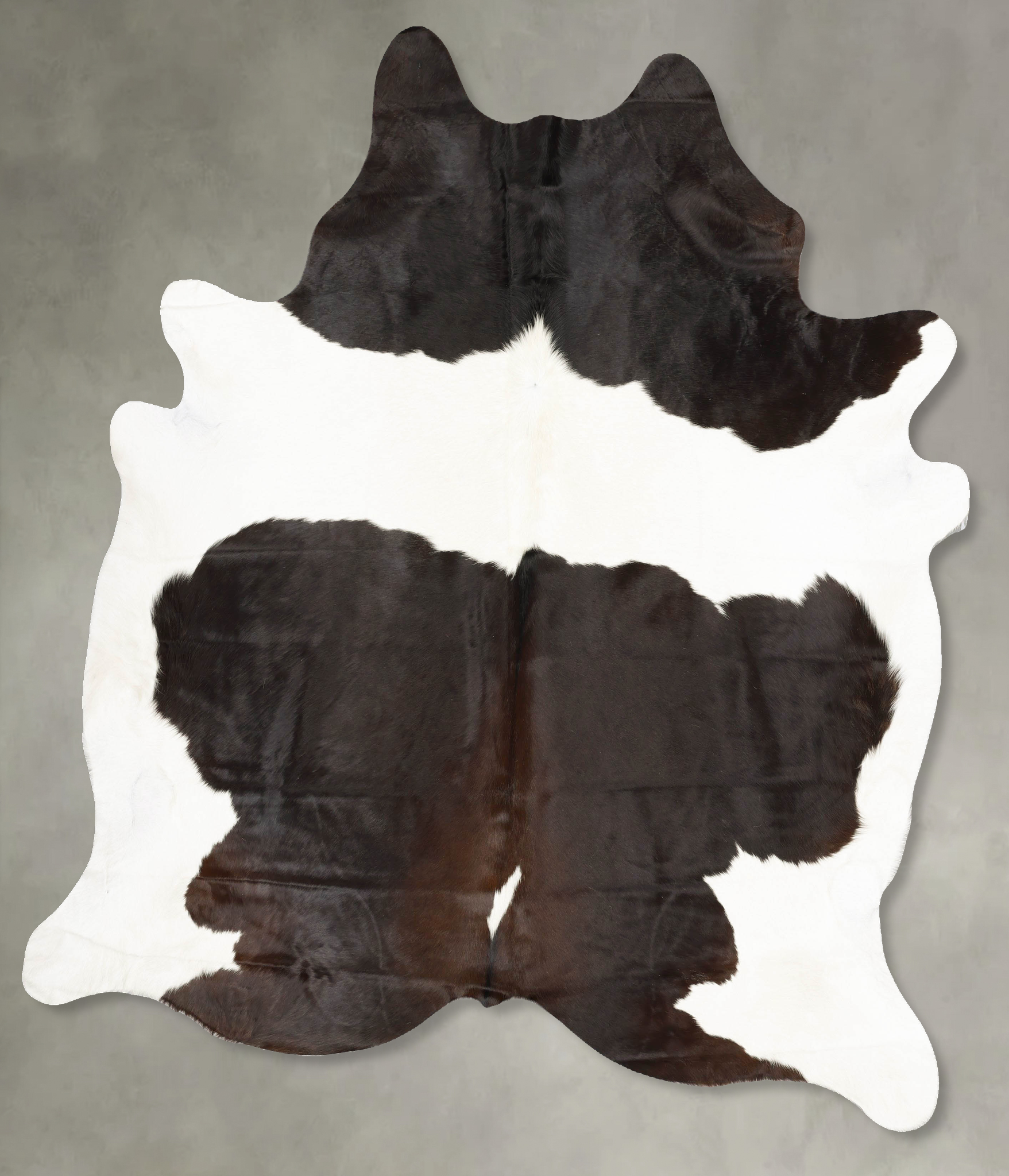 Chocolate and White Cowhide Rug #B27691