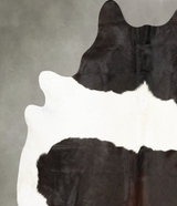 Chocolate and White XX-Large Brazilian Cowhide Rug 8'1"H x 6'11"W #B27691 by Hudson Hides