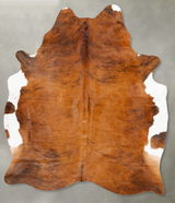 Medium Brindle X-Large Brazilian Cowhide Rug 7'3"H x 5'11"W #B27693 by Hudson Hides