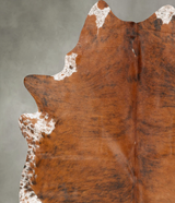Medium Brindle X-Large Brazilian Cowhide Rug 7'7"H x 6'3"W #B27694 by Hudson Hides