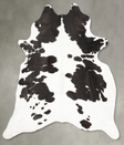 Black and White X-Large Brazilian Cowhide Rug 7'9"H x 6'3"W #B27707 by Hudson Hides
