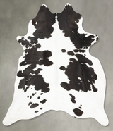 Black and White X-Large Brazilian Cowhide Rug 7'9"H x 6'3"W #B27707 by Hudson Hides
