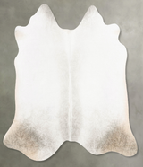 Light Grey Large Brazilian Cowhide Rug 5'6"H x 5'6"W #B27762 by Hudson Hides