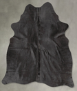 Solid Black Large Brazilian Cowhide Rug 6'3"H x 5'2"W #B27767 by Hudson Hides