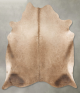 Taupe X-Large Brazilian Cowhide Rug 7'1"H x 6'2"W #B27824 by Hudson Hides