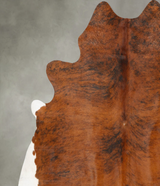 Medium Brindle XX-Large Brazilian Cowhide Rug 7'8"H x 7'2"W #B27861 by Hudson Hides