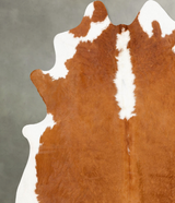 Hereford XX-Large Brazilian Cowhide Rug 7'7"H x 6'10"W #B27863 by Hudson Hides