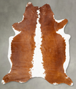 Brown and White Regular XX-Large Brazilian Cowhide Rug 8'3"H x 7'5"W #B27865 by Hudson Hides