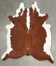 Brown and White Regular XX-Large Brazilian Cowhide Rug 8'4"H x 6'9"W #B27866 by Hudson Hides
