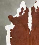 Brown and White Regular XX-Large Brazilian Cowhide Rug 8'4"H x 6'9"W #B27866 by Hudson Hides