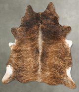 Dark Brindle X-Large Brazilian Cowhide Rug 7'6"H x 6'6"W #B27867 by Hudson Hides