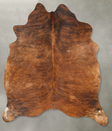 Dark Brindle Large Brazilian Cowhide Rug 6'7"H x 5'10"W #B27870 by Hudson Hides
