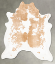 Beige and White XX-Large Brazilian Cowhide Rug 7'10"H x 6'9"W #B27873 by Hudson Hides