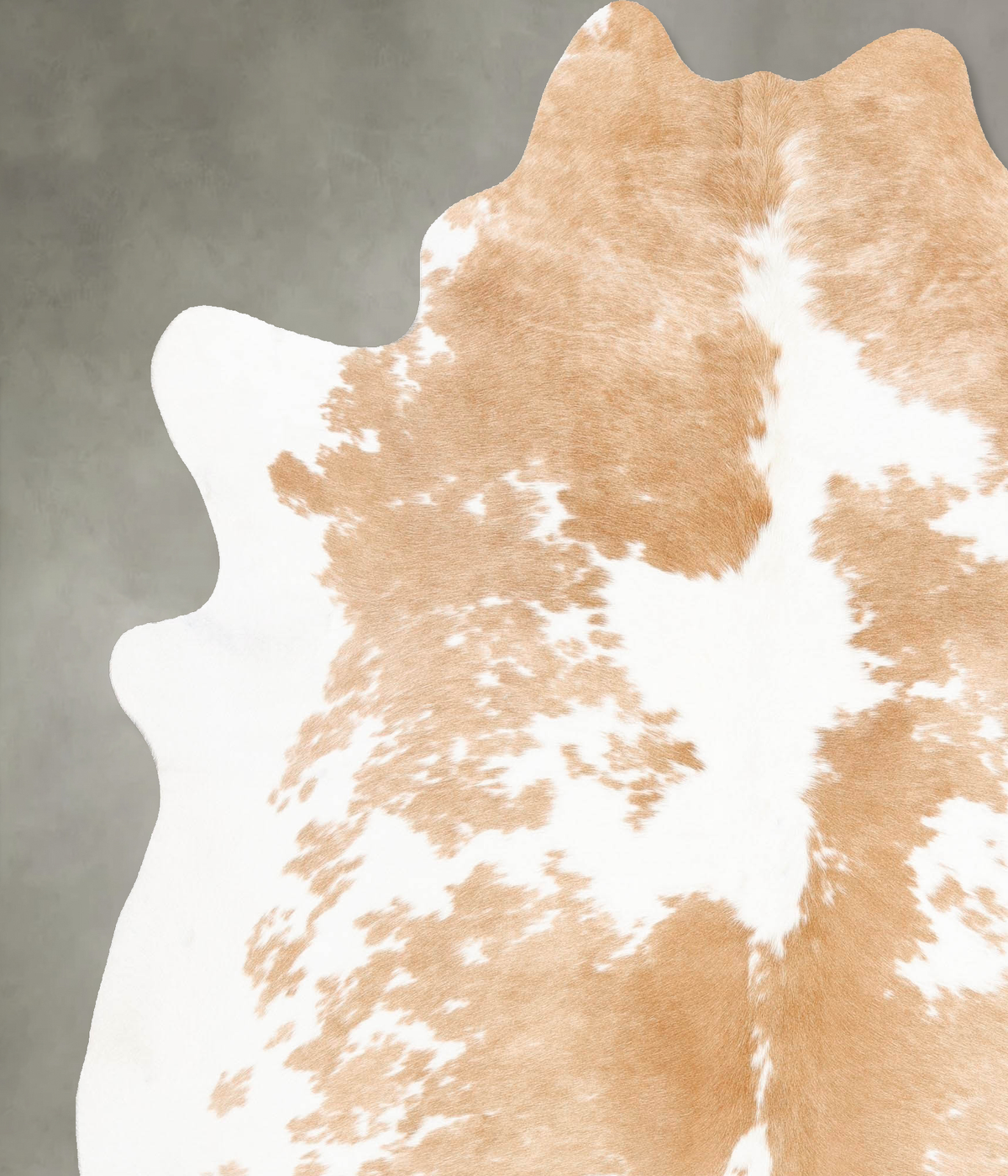 Beige and White XX-Large Brazilian Cowhide Rug 7'10"H x 6'9"W #B27873 by Hudson Hides