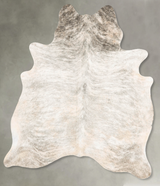 Grey Brindle Large Brazilian Cowhide Rug 6'11"H x 5'9"W #B27887 by Hudson Hides
