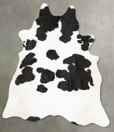 Black and White XX-Large Brazilian Cowhide Rug 8'0"H x 6'10"W #B27898 by Hudson Hides