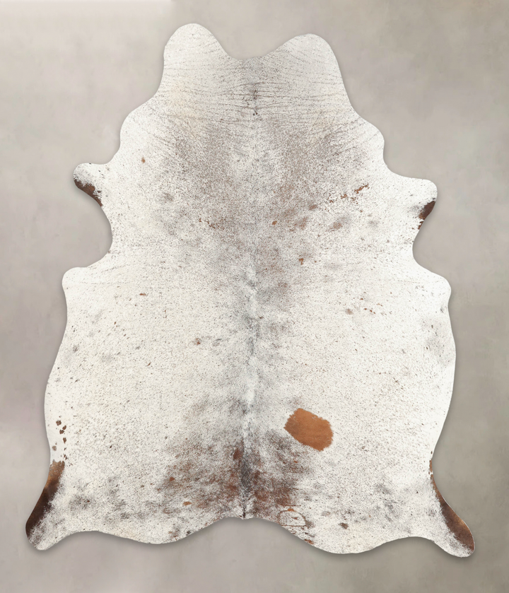 Salt and Pepper Brown XX-Large Brazilian Cowhide Rug 7'11"H x 6'6"W #B2792 by Hudson Hides