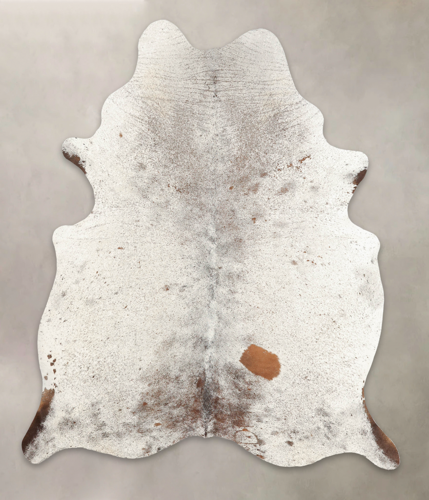 Salt and Pepper Brown XX-Large Brazilian Cowhide Rug 7'11"H x 6'6"W #B2792 by Hudson Hides