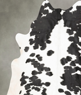 Black and White XX-Large Brazilian Cowhide Rug 7'8"H x 7'0"W #B27931 by Hudson Hides