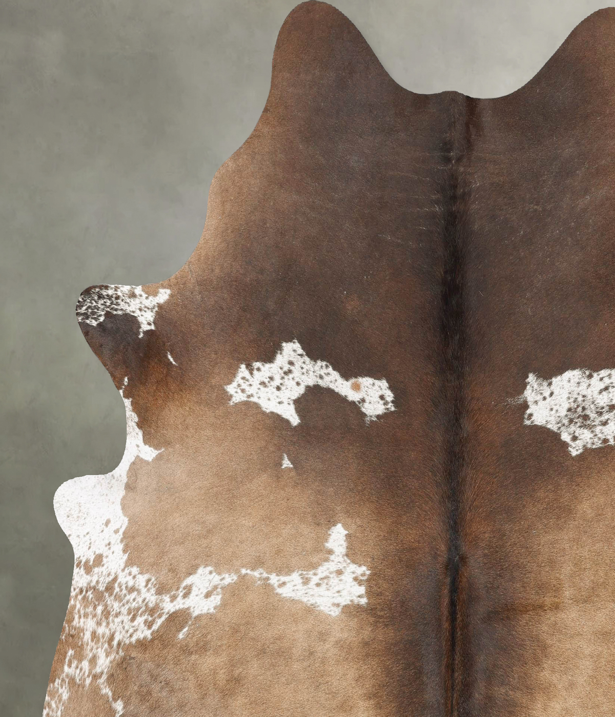 Chocolate and White X-Large Brazilian Cowhide Rug 7'1"H x 6'5"W #B27944 by Hudson Hides