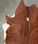 Brown and White Regular XX-Large Brazilian Cowhide Rug 7'10"H x 7'1"W #B27950 by Hudson Hides