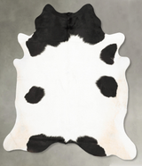 Black and White XX-Large Brazilian Cowhide Rug 8'0"H x 7'0"W #B27953 by Hudson Hides