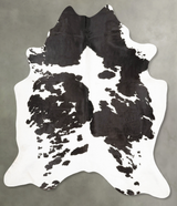 Black and White XX-Large Brazilian Cowhide Rug 8'3"H x 6'10"W #B27959 by Hudson Hides