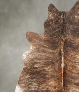 Dark Brindle Large Brazilian Cowhide Rug 6'4"H x 5'11"W #B27977 by Hudson Hides