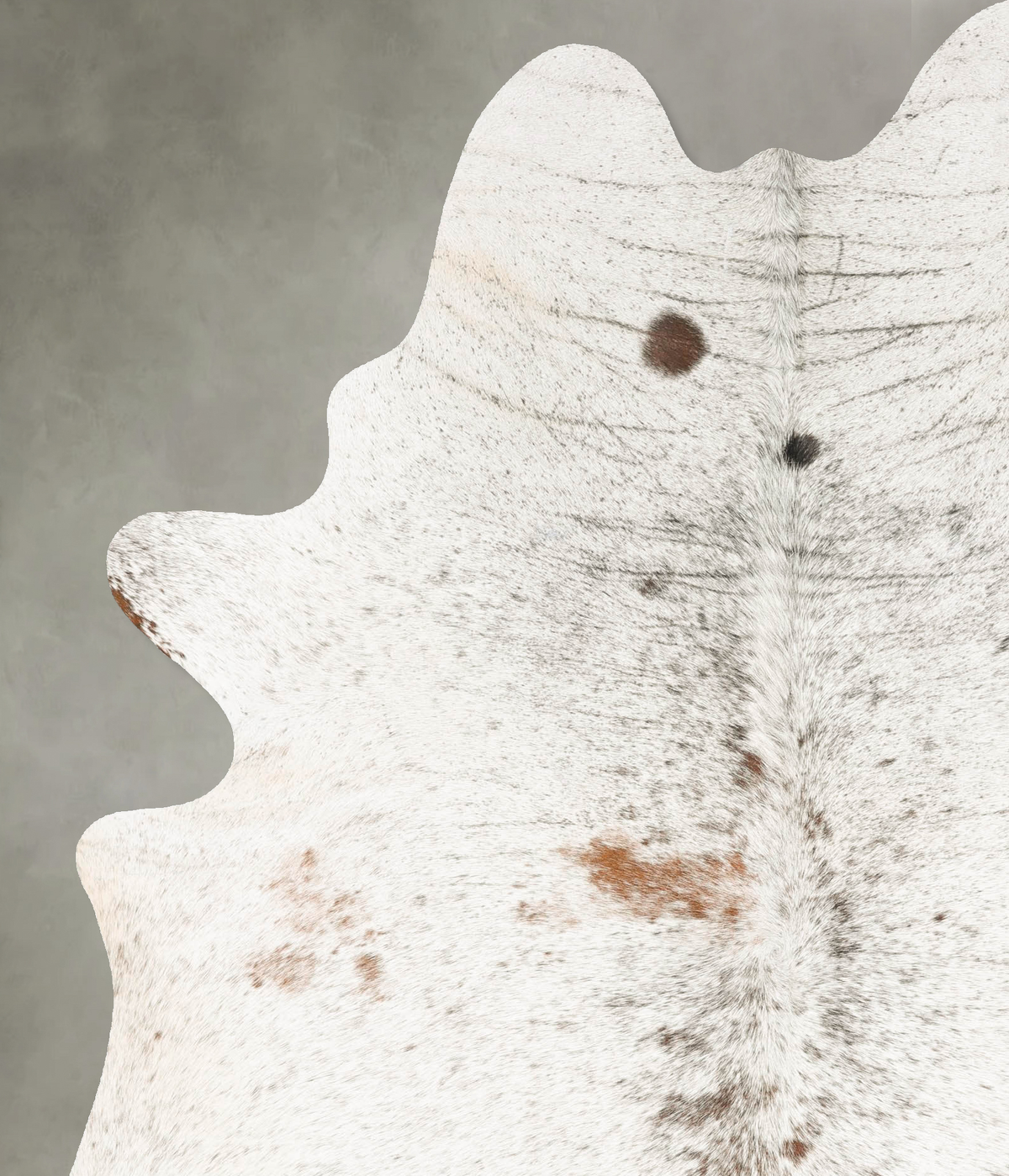 Salt and Pepper Brown XX-Large Brazilian Cowhide Rug 8'3"H x 6'3"W #B27995 by Hudson Hides