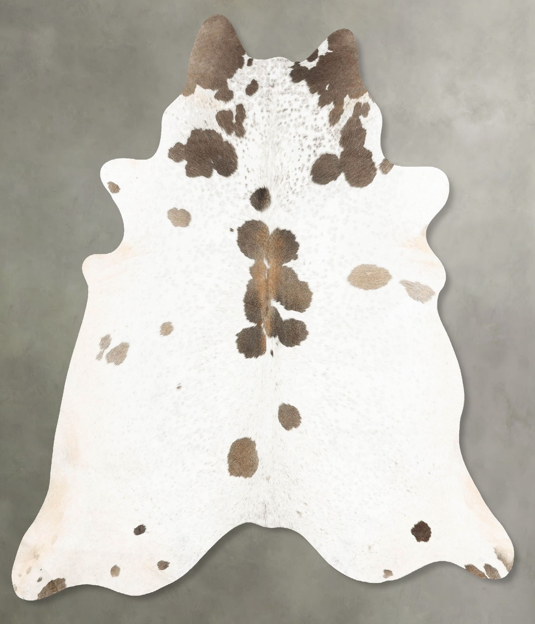 Chocolate and White Cowhide Rug #B27996