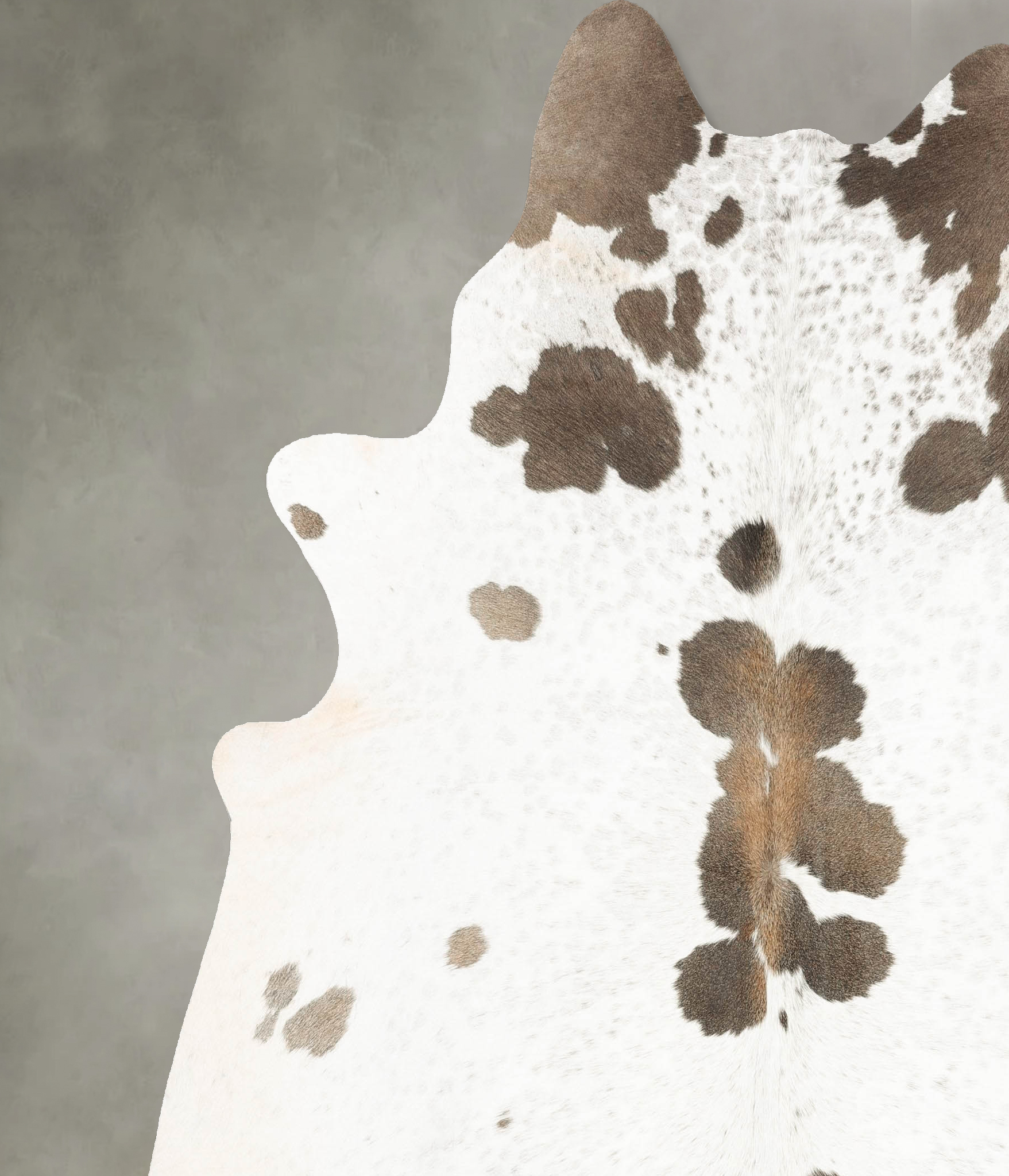 Chocolate and White Cowhide Rug #B27996