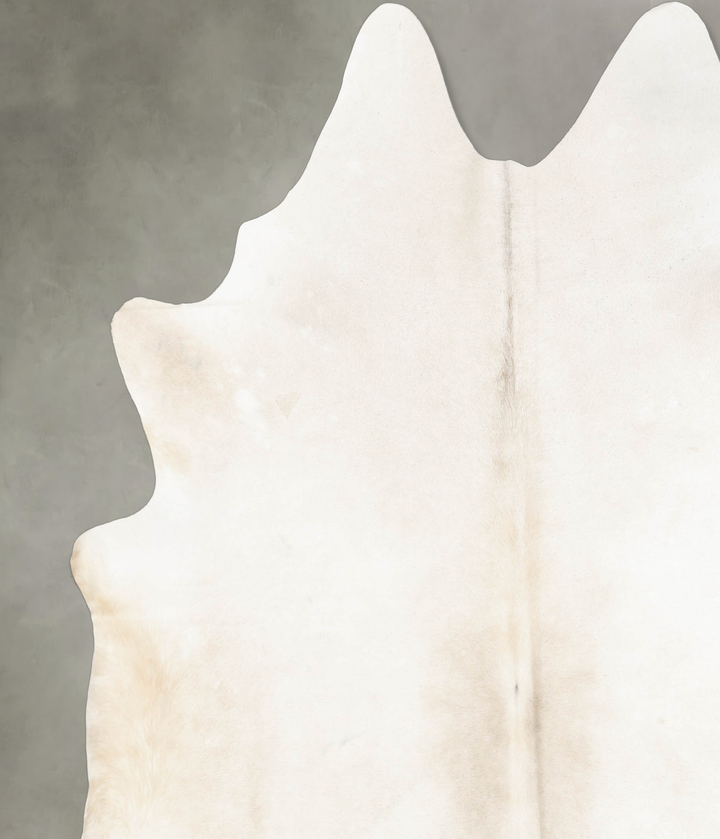 Ivory with Beige XX-Large Brazilian Cowhide Rug 7'8"H x 7'3"W #B2800 by Hudson Hides