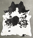 Black and White XX-Large Brazilian Cowhide Rug 7'11"H x 6'11"W #B28006 by Hudson Hides